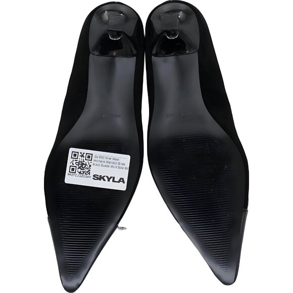 Nine West Wendon Brida Bow Kitten Heel Pumps Black Suede Women's US 9M - Picture 6 of 6